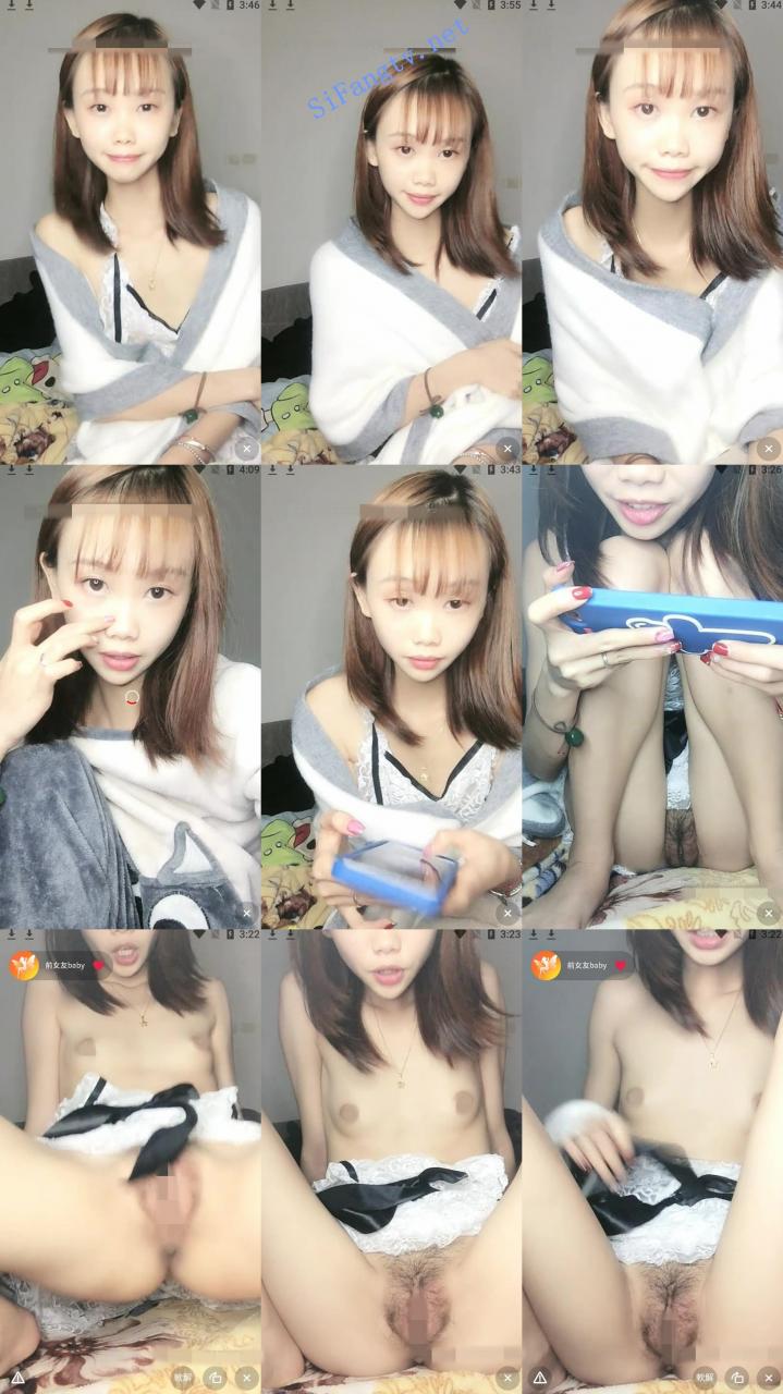 前女友baby 长的很可爱的小美女裸着身体玩手机游戏 图 01