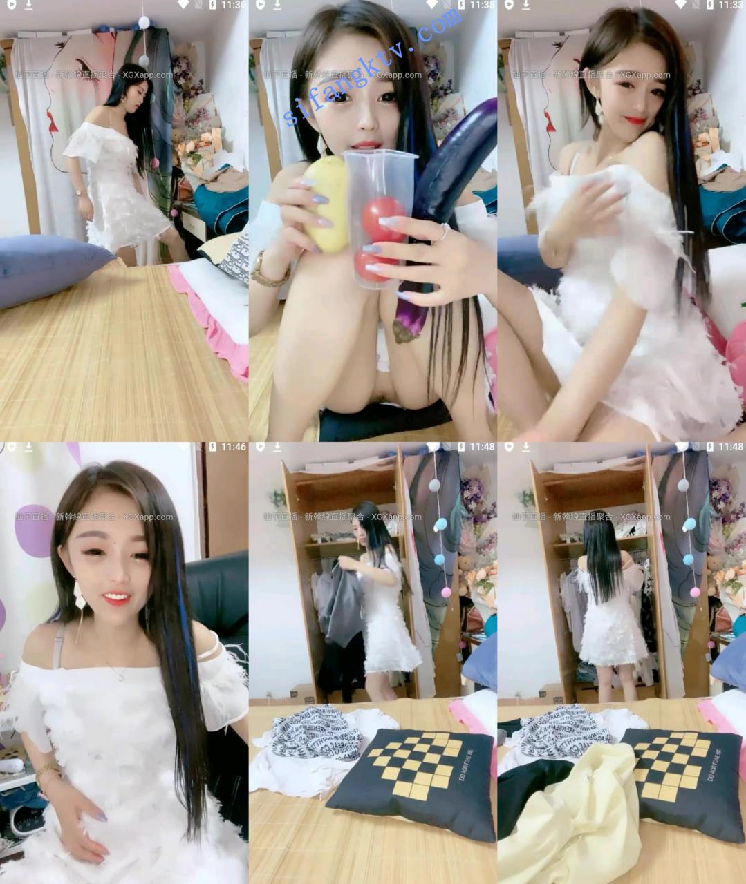 花溪公主 直播间小穴特技表演,逼塞西红柿 芒果 茄子 图 01