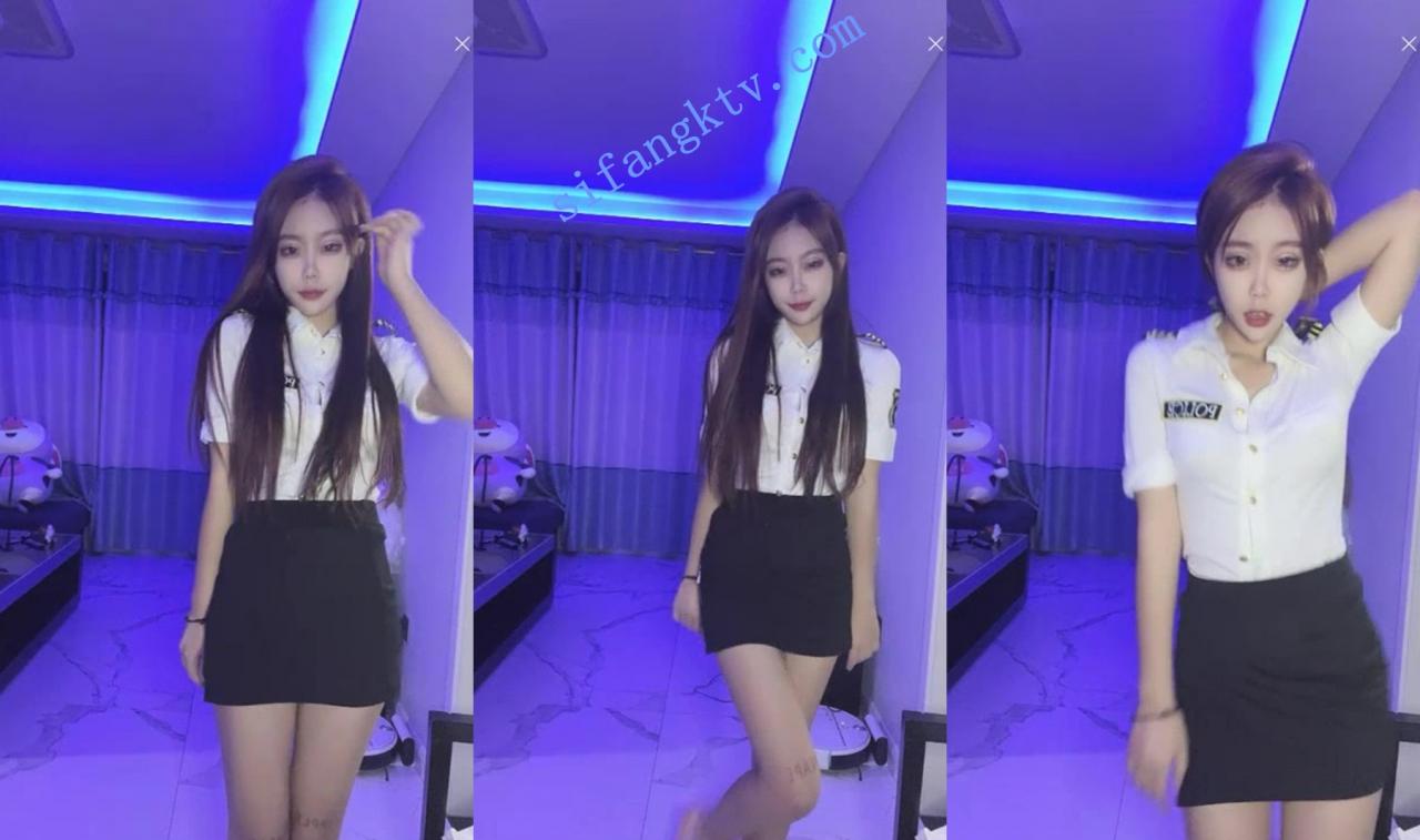 18岁大二学生妹 诱人的星星 制服灯光舞蹈秀 全裸诱惑 图 01