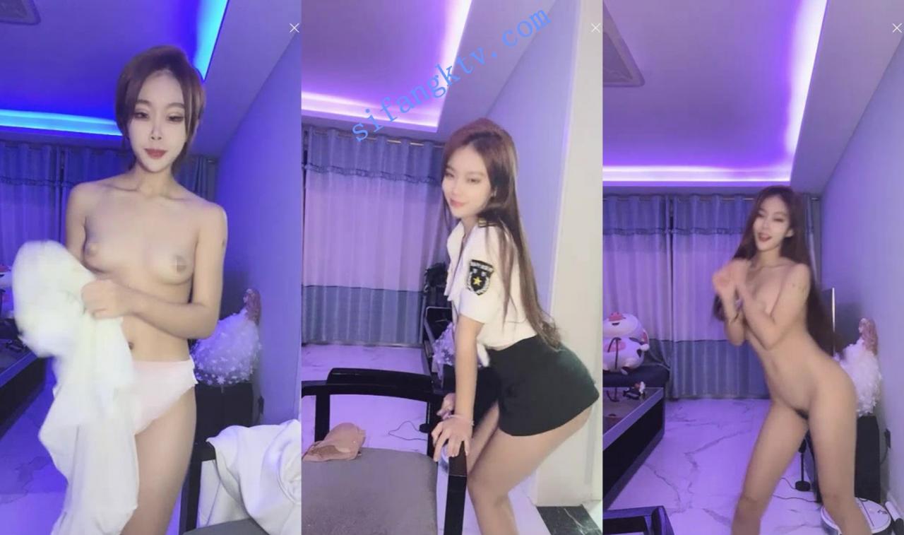 18岁大二学生妹 诱人的星星 制服灯光舞蹈秀 全裸诱惑 图 06