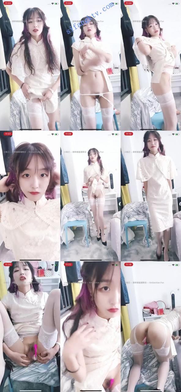 小奶敷敷 骨感美少女在寝室里当着同学的面全裸直播 图 04