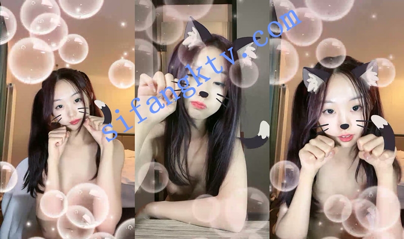 ♥️ 校园女神~ 小吻 双马尾开档黑丝翻开洞穴~心动 图 03