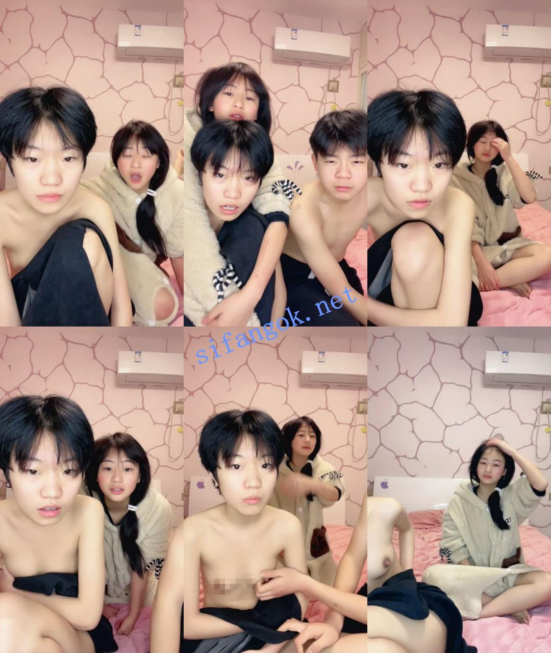 ~短发中性少女~【小花朵啊】当兄弟一样的~无套啪啪~射脸！