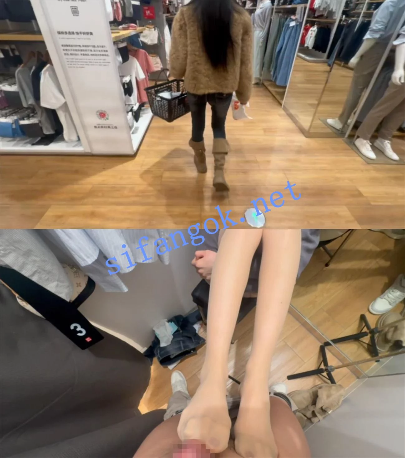 鲨鱼硬弟 约啪紫衣情趣女神 JK嫩妹 优衣库试衣间性爱 图 14