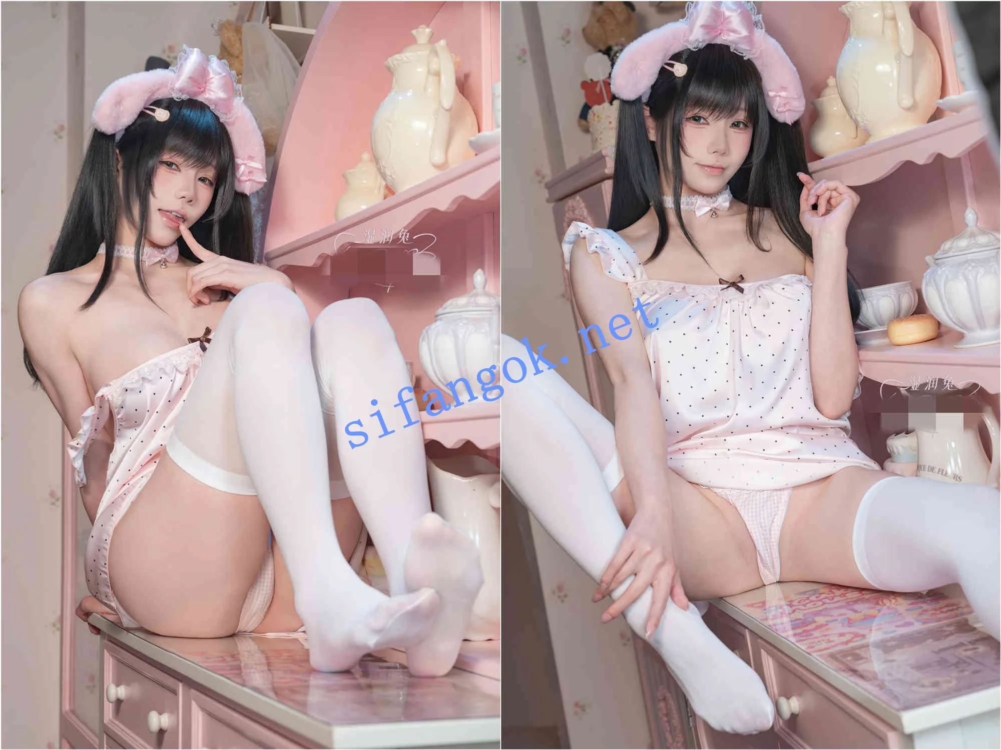 ♈ Yiko湿润兔/咬一口兔娘 4月份订阅作品-晚安少女 图 03