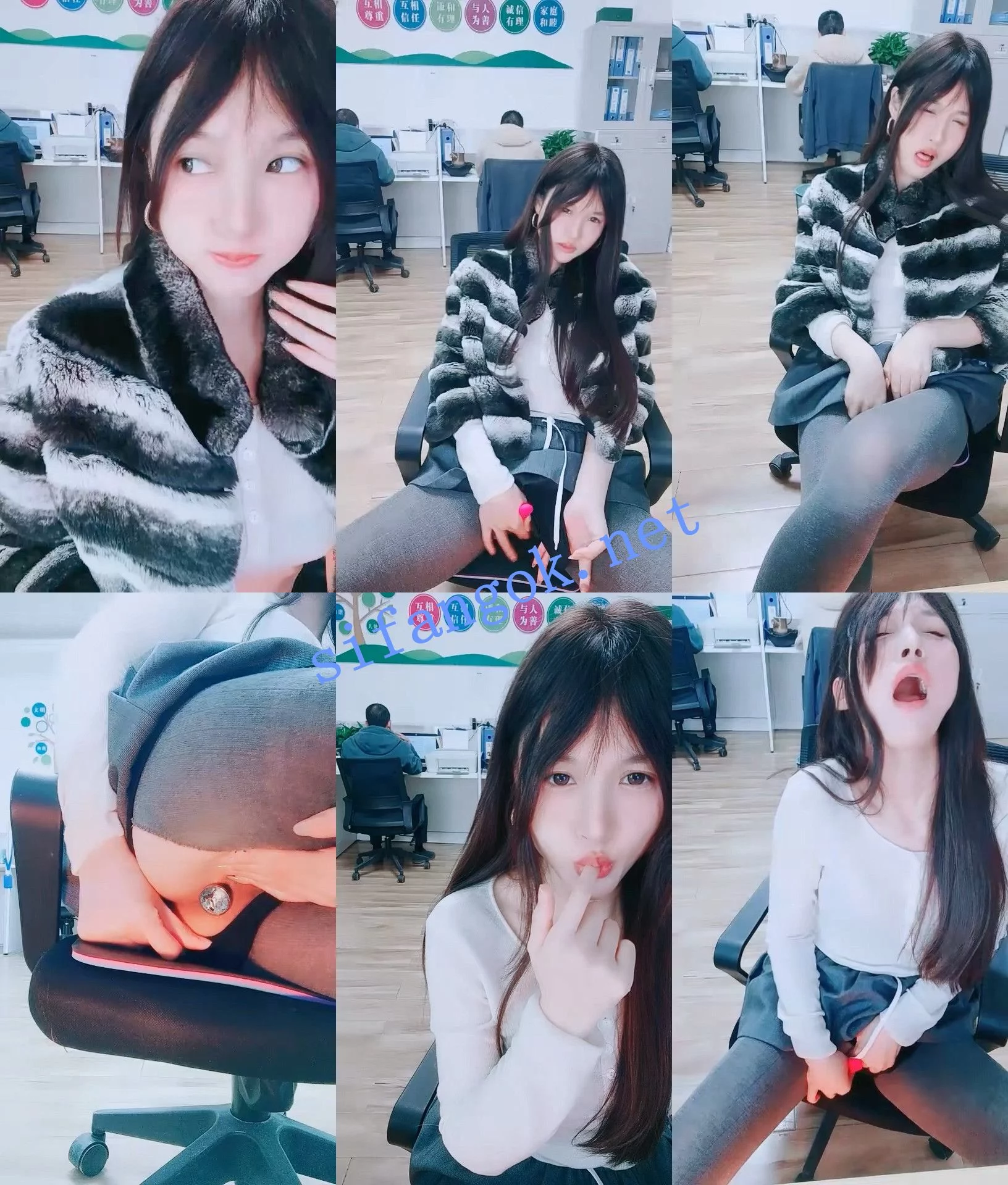 ♆♆ 晚安樊樊 颜值白领~! 上班偷播~背对同事~真空跳蛋 图 04